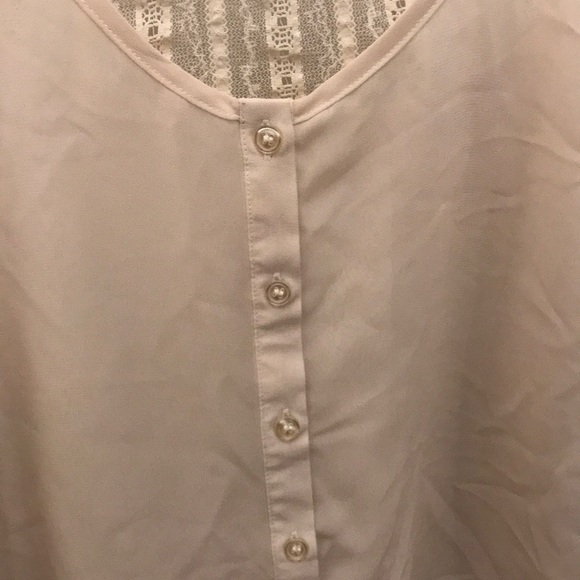Sheer cream colored top - Picture 2 of 4
